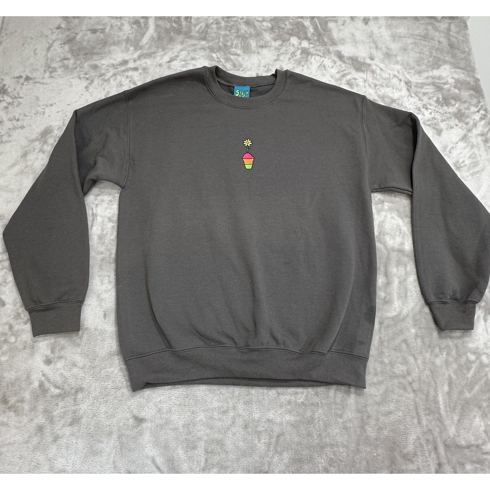 Slush Cult Men's Sweatshirt Pullover Men's Size Medium Gray Embroidered EUC